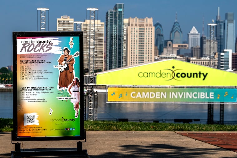 The scene in Camden’s Wiggins Park on Wednesday. A 6-year-old was girl shot in crossfire and taken to the hospital for non-life-threatening injuries during the July 4th fireworks show.