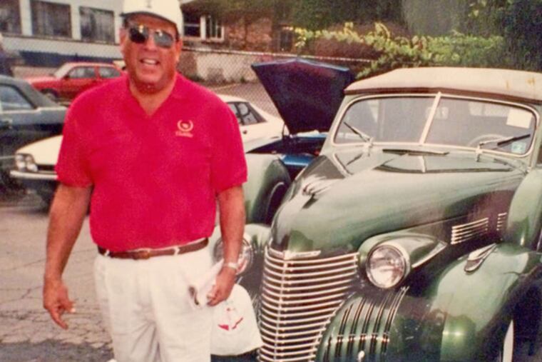 James I. Fields with a 1940 Cadillac Fleetwood. He enjoyed showing his vintage Cadillacs, along with Packards and a Chrysler Airflow. The collection has been dispersed.