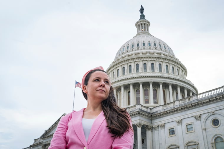 Rachel Griffin Accurso, known to millions as Ms. Rachel, outside the Capitol on Tuesday.