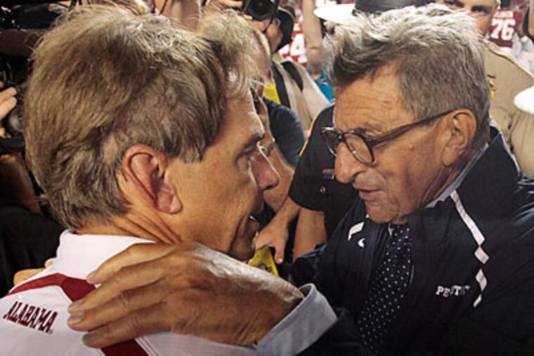 Penn State got an earful at halftime on Saturday from Joe Paterno, and responded in the second half. (Dave Martin/AP)