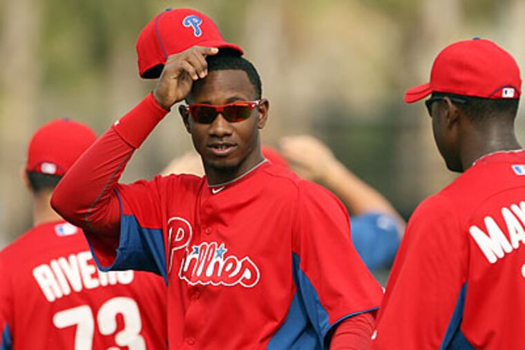 Charlie Manuel said Domonic Brown could see time at all three outfield positions. (Yong Kim/Staff file photo)