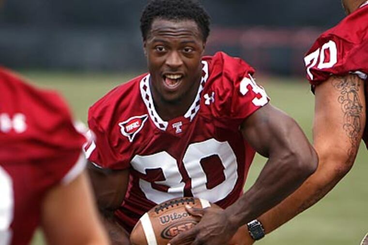 Temple running back Bernard Pierce isn't at the top of the Owls' depth chart right now. (David Maialetti/Staff file photo)