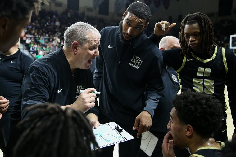 Neumann Goretti coach Carl Arrigale says getting back to the Palestra was "never was about me — I want to do it for these guys to get back."