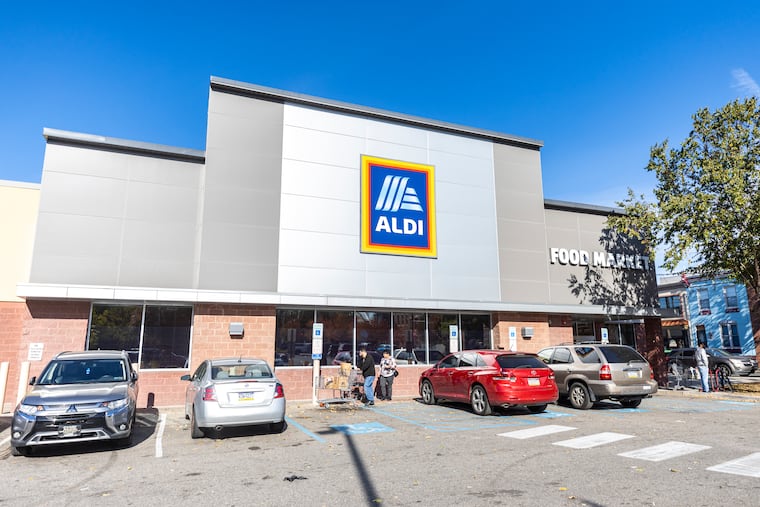An Aldi supermarket along Girard Avenue in the Brewerytown neighborhood of Philadelphia, Pa., in 2023.