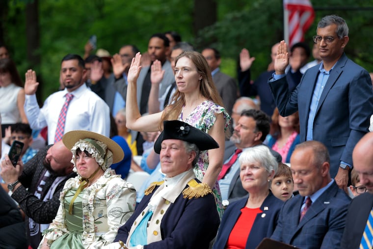Taking the oath of citizenship 65 new citizens from 19 countries at the historic Founding Forward in Phoenixville. Friday, June 26, 2026