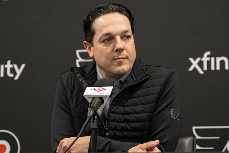 Flyers general manager Danny Brière spoke to the media following Friday's NHL trade deadline.