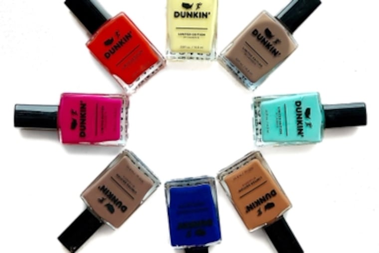 Dunkin’ Donuts nail polish colors.