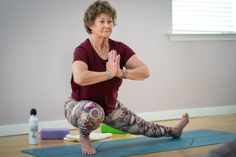 Carol Custer lost 80 pounds through diet and exercise and has succeeded in getting her Yoga teaching certificate.