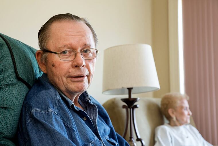 Bill Lyon, and his wife Ethel, in their apartment at Wesley Enhanced Living.