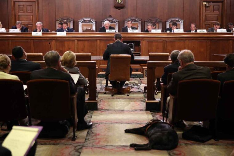 Bruce Castor addresses the Senate Judiciary Committee on the issue of whether it is constitutional to allow child sex-abuse victims to file civil lawsuits decades after the abuse occurred.