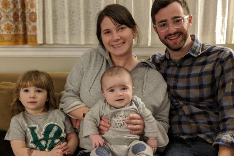 Amy and Josh Rothstein with children Nola (left) and Calvin.