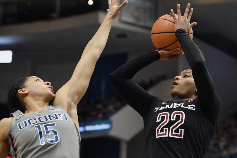 Temple’s Tanaya Atkinson recorded a double-double Wednesday and made program history in the process.