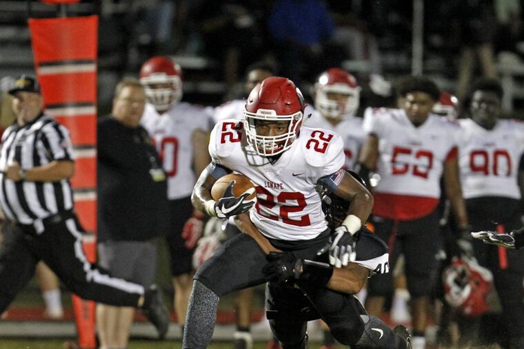 Senior running back JoJo Kellum leads No. 5 Lenape vs. No. 7 Rancocas Valley.