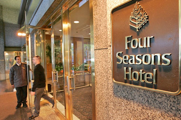 The front of the Four Seasons Hotel off of Logan Square. (Michael Bryant / Inquirer file photo)