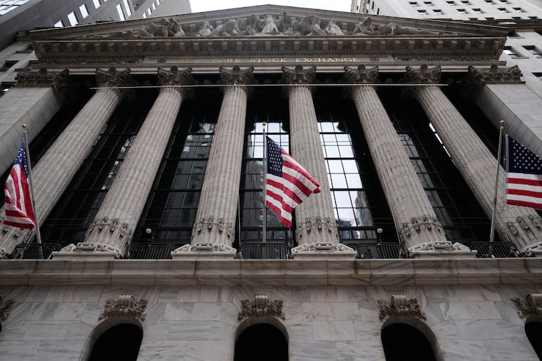 The New York Stock Exchange is seen on March 19.