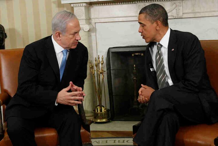 Israeli Prime Minister Benjamin Netanyahu, in the White House Oval Office, told President Obama: "The only peace that will endure is one based on reality, on unshakable facts."