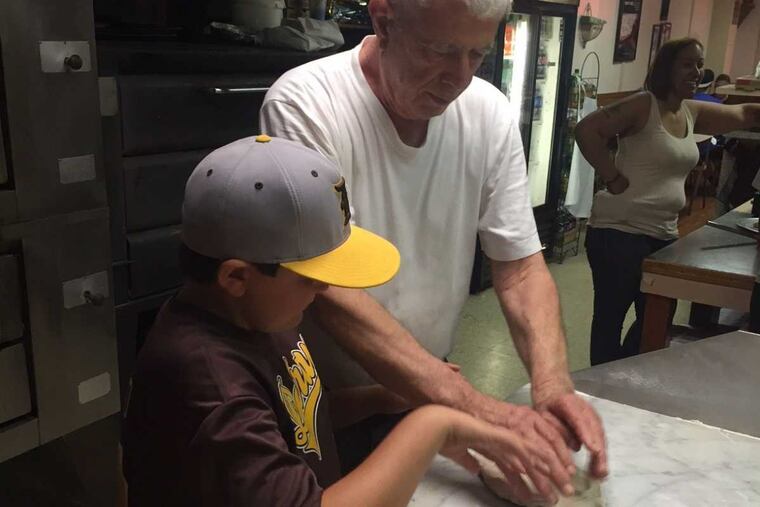 Fabrizio Esposito with his grandson.