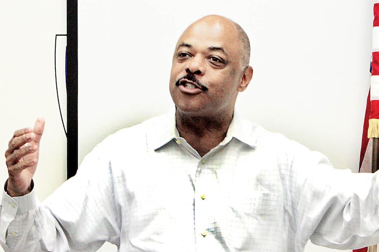 PFT President Jerry Jordan holds presser to respond to massive school layoffs. Potentially up to 3,000 layoff notices will be going out to school district employees, district will announce Friday afternoon. Friday, June 7, 2013. ( Steven M. Falk / Staff Photographer )