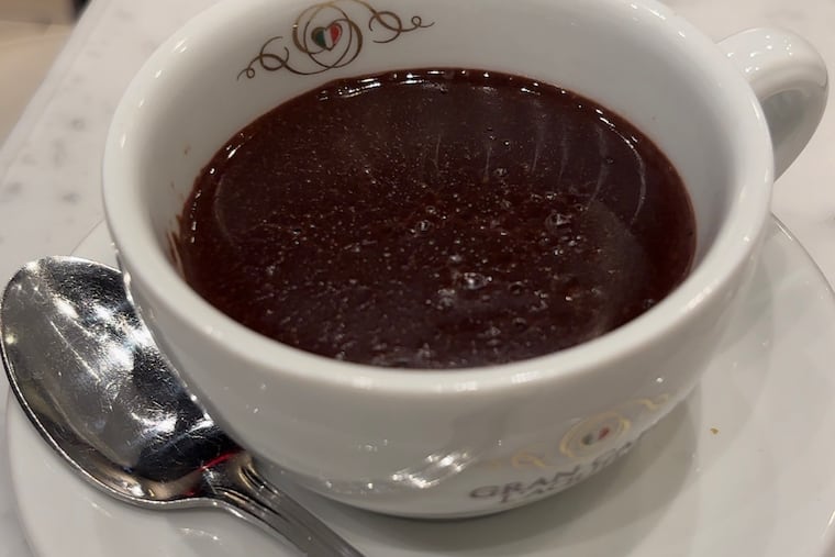 Hot chocolate at Gran Caffè L'Aquila