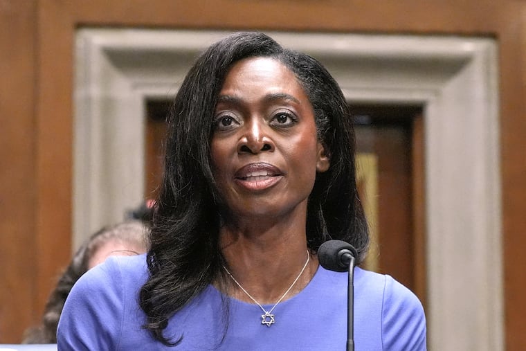 Erica Schwartz testifies during a Senate Health, Education, Labor and Pensions Committee confirmation hearing to be the director of the Centers for Disease Control and Prevention on Capitol Hill in July.