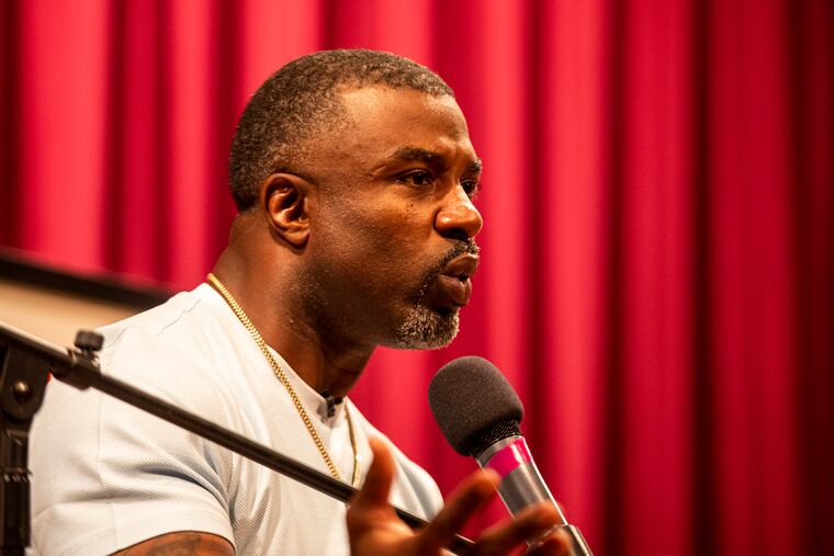 Former Villanova and Eagles running back Brian Westbrook in August.