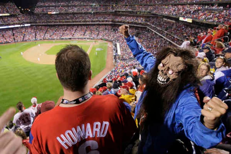 Tom Fiss has a monstrous appetite for Yankees flesh as the game begins. Thousands of fans came in costume. The ultimate celebrity even showed up. Yes, Elvis was in the building.
