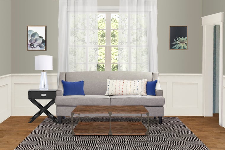 This undated image provided by Wayfair shows a design of a space that was done with design services. Several sites have made it more affordable to get design help without anyone ever stepping inside your home. Havenly, Wayfair and others are charging less than $100 a room to connect users with an interior designer who can pick out a sofa, show you how to rearrange furniture or offer other design help. The sites also make money if you buy the furniture and other goods that the designers recommend. (Wayfair via AP)