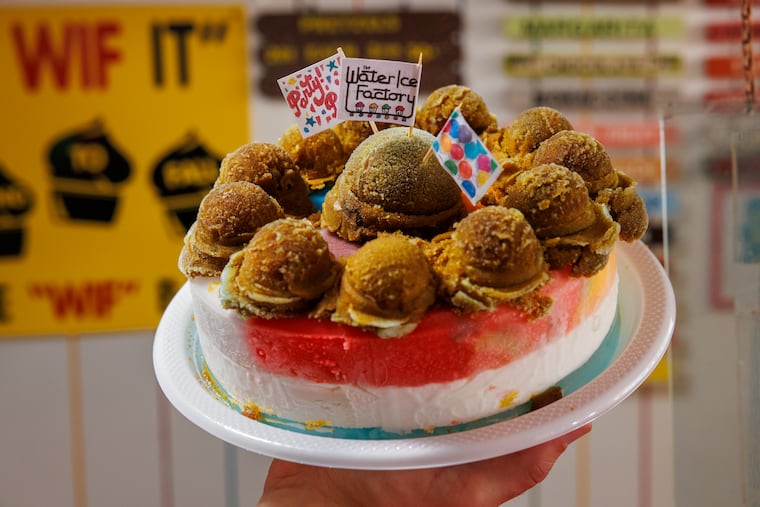 Gelati cake from The Water Ice Factory, located at 302 Evesham Rd., Magnolia, N.J.