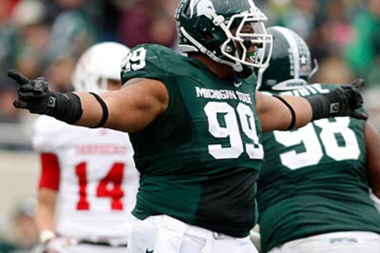 Michigan State defensive tackle Jerel Worthy could be a potential first-round pick. (Al Goldis/AP)