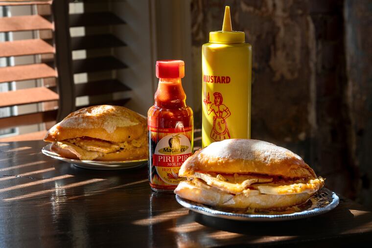 The Bifana sandwich as served at Grace & Proper in Queen Village.