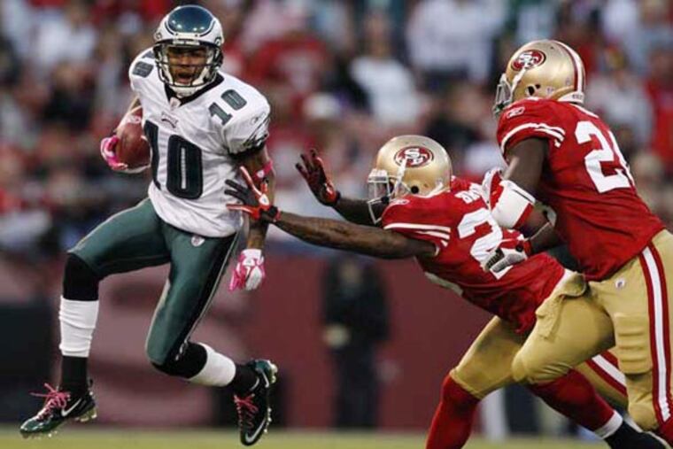 Defenders still have a hard time keeping up with DeSean Jackson, shown here in 2010.