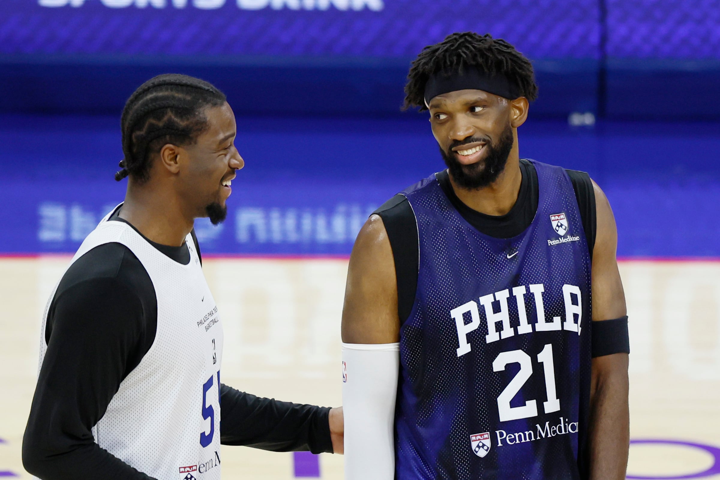 Joel Embiid finishes first week of Sixers camp in good health and spirits