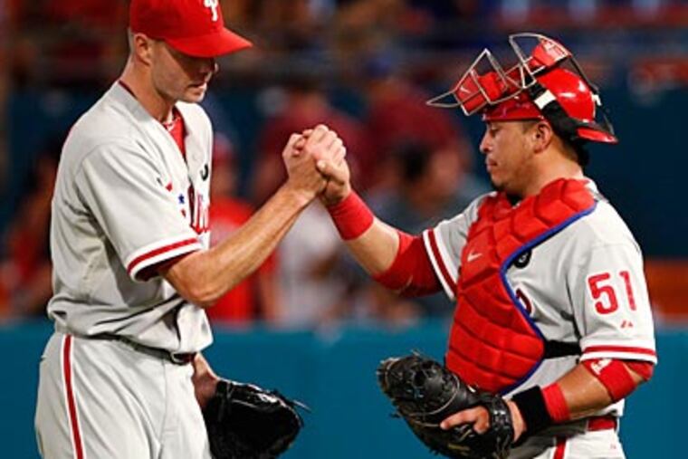 The Phillies are on pace to break the team record for wins in a season. (Wilfredo Lee/AP)