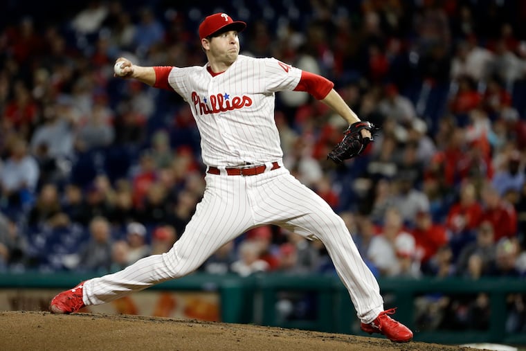 Phillies pitcher Jerad Eickhoff got the early hook against the Braves on Friday.