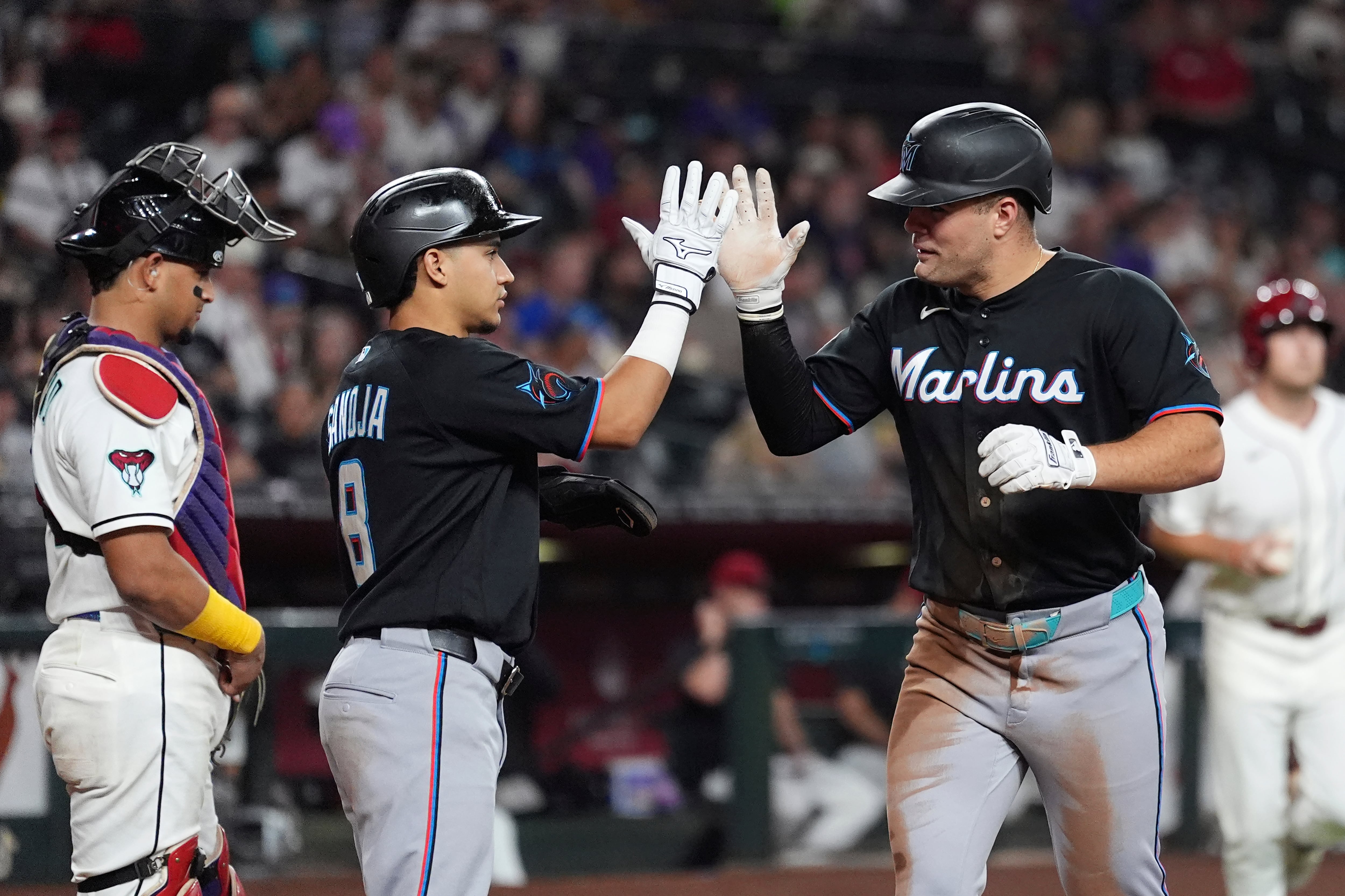 Marlins hold off Diamondbacks 4-3 with Sandy Alcantara getting 1st career save