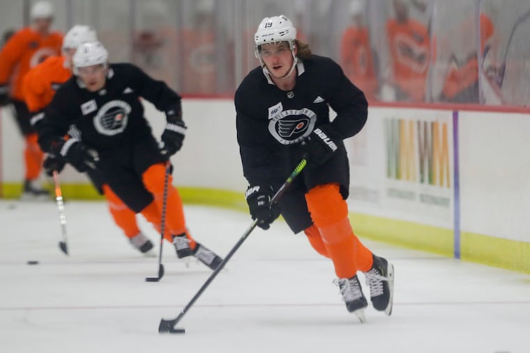 Flyers center Nolan Patrick has looked strong in training camp as he returns from a migraine disorder that sidelined him for all of last season.