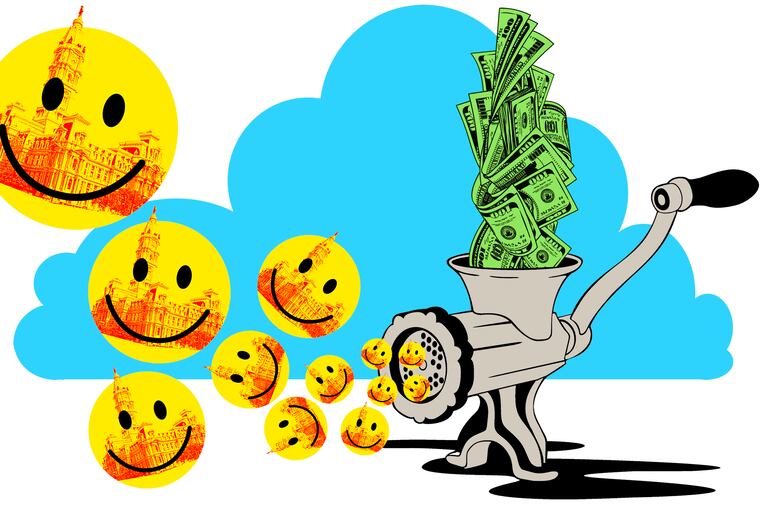 Local officials are spending big bucks on campaign-style billboards, glossy mailers, and all kinds of look-at-me ads, writes Helen Ubiñas, and that doesn't count the nearly 70 in-house communications staffers spread across city government.