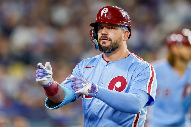 Free agent Kyle Schwarber has hit 187 home runs in four seasons with the Phillies.