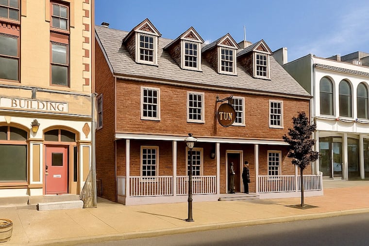 A rendering of the future Tun Tavern at 207 Chestnut St., now Lucha Cartel restaurant. The project is led by Montgomery Dahm, a retired Marine who founded the Tun Tavern brewpub in Atlantic City.
