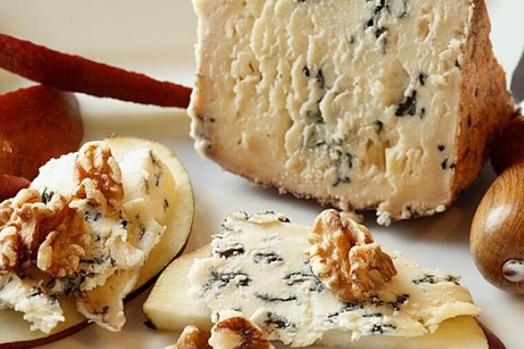 The Crema de Blue cow milk cheese of Valley Shepherd Creamery is a spicy, creamy, full flavored aged blue.
