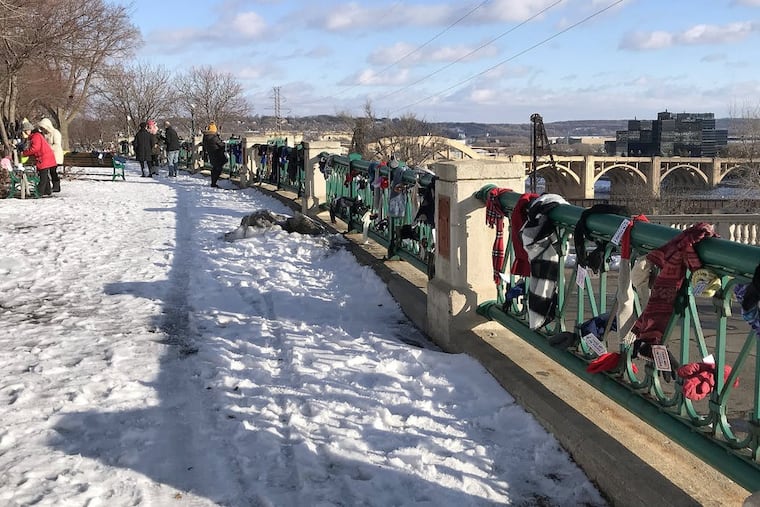 A scarf-bombing site near Minneapolis.