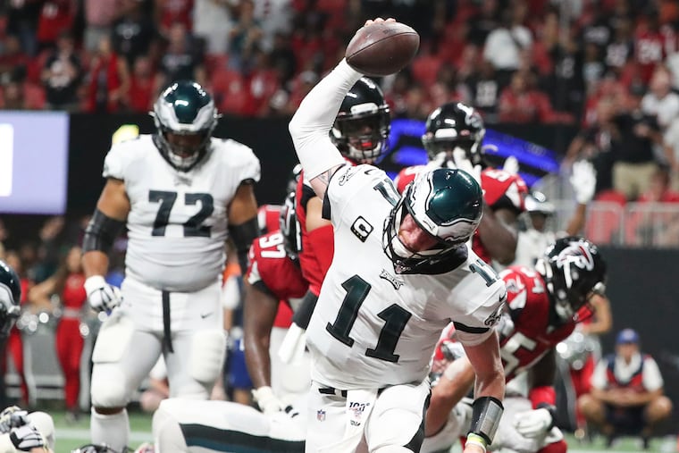 Carson Wentz, who was hit way too often last week by the Falcons, will win this week, but not cover.