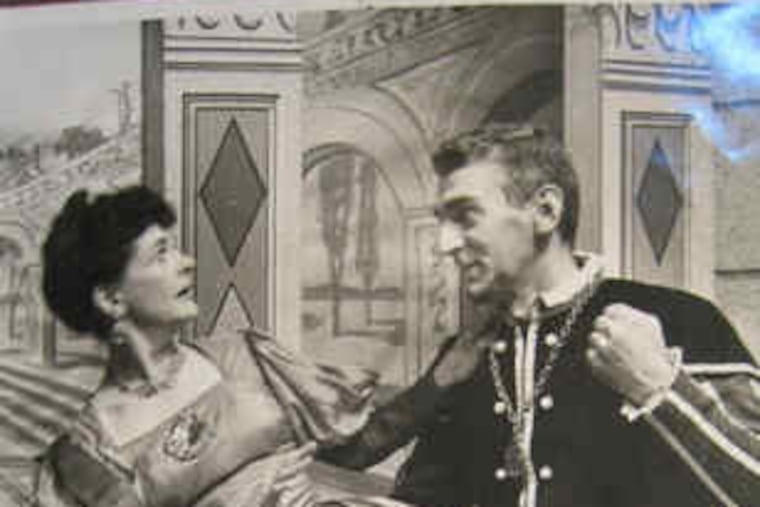 As Katherine, the former Germantown Theatre Guild artistic director stars with Dee Nahikian in "The Taming of the Shrew."