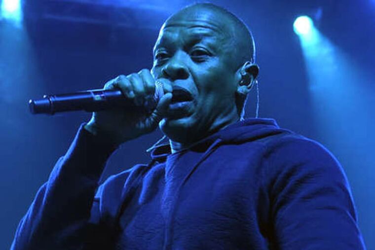 Dr. Dre at Madison Square Garden. The hip-hop super-producer is back with the first album under his own name since 1999. (Scott Roth / Invision / AP)