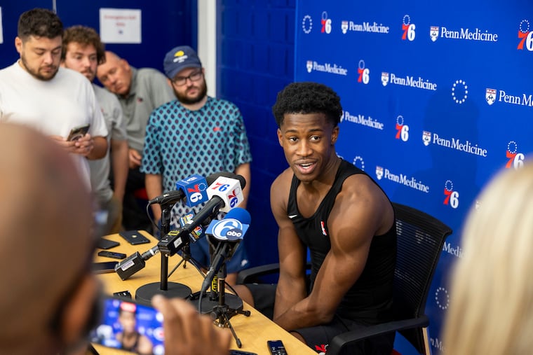 Sixers rookie VJ Edgecombe has been holding his own during training camp.