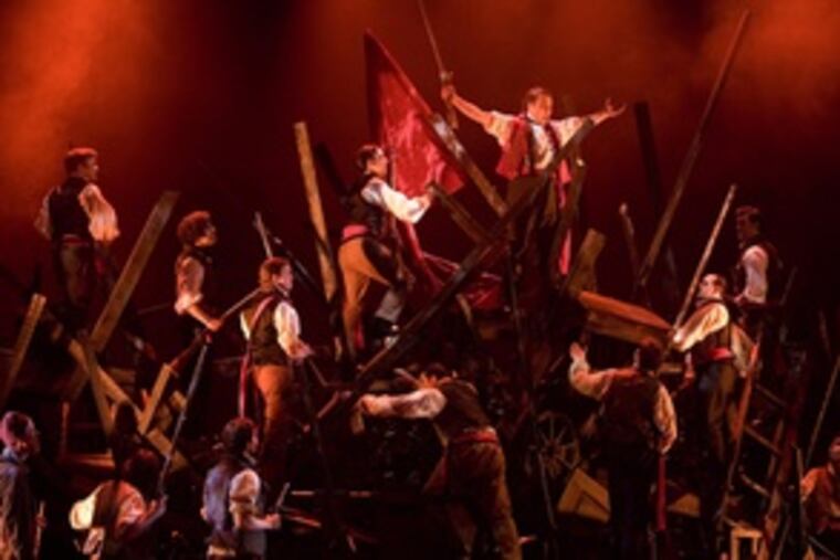 Walnut Street Theatre's "Les Misérables" received 11 nominations, including two for leading musical actor, for the Barrymore Awards.