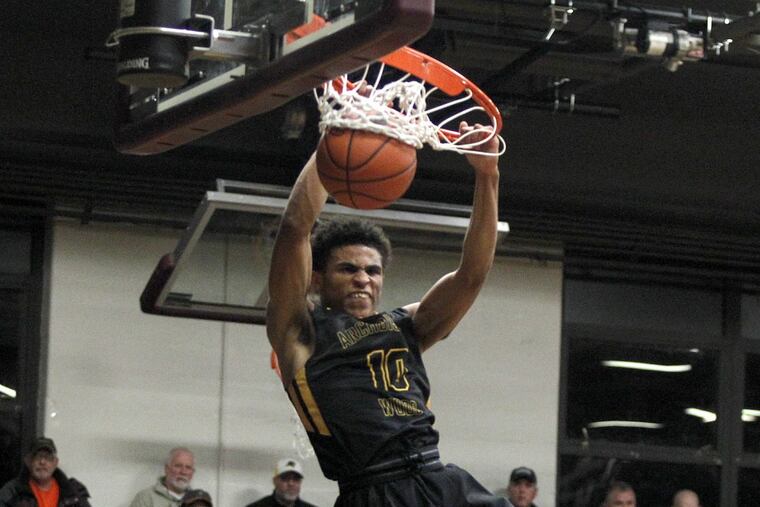 Tyree Pickron’s late three-pointer gave the Archbishop Wood boys’ basketball team a 51-49 win over St. Joseph’s Prep on Monday.