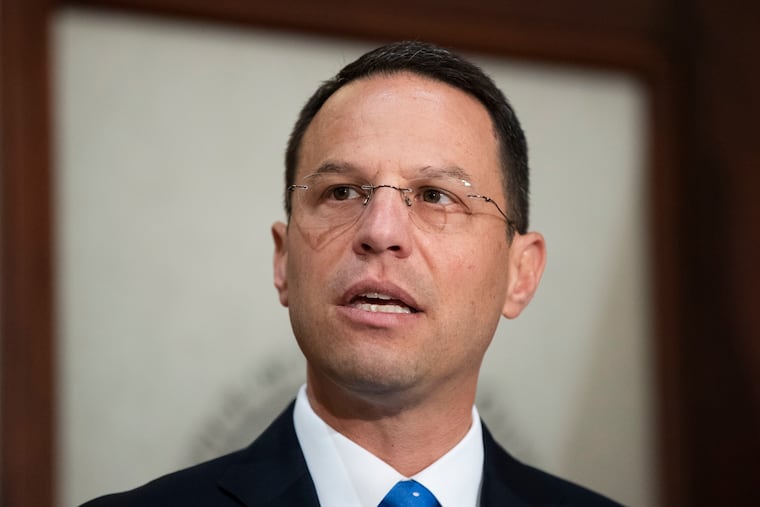 Pennsylvania Attorney General Josh Shapiro speaks during a news conference in Philadelphia, Thursday, July 18, 2019.