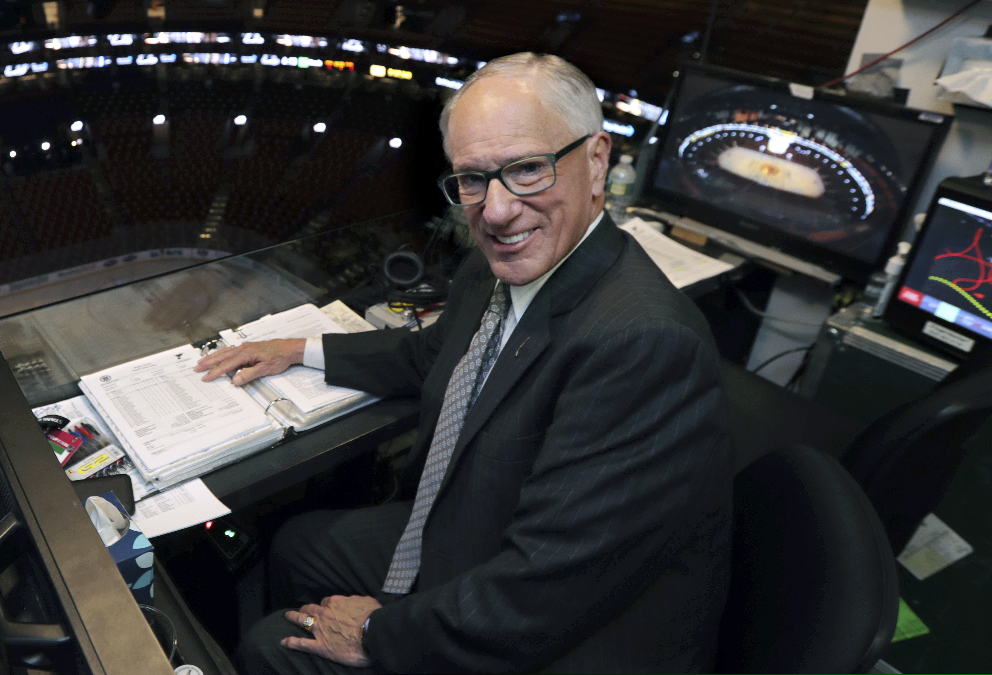 Longtime NHL announcer Mike Emrick announced Monday that he is retiring after 50 years in hockey. His first job in the NHL was with the Flyers in 1980.