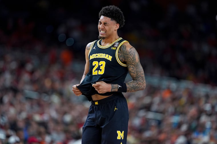 Michigan forward Yaxel Lendeborg scored 11 points in only 14 minutes of action on Saturday. He's one win away to making himself a national champion.